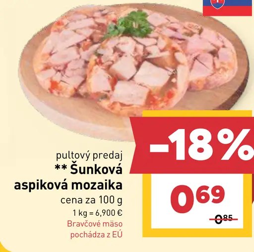 Šunková aspiková mozaika