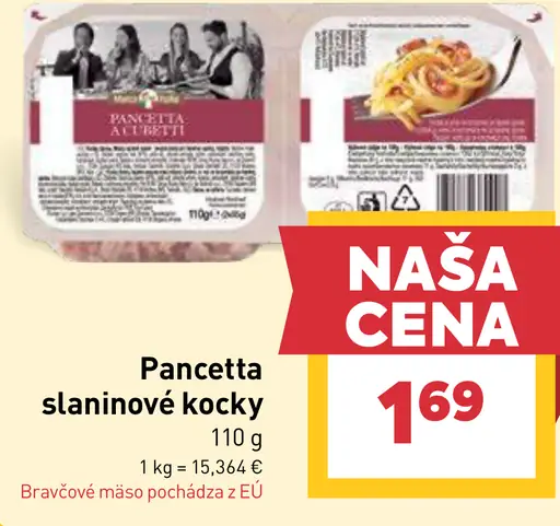 Pancetta slaninové kocky