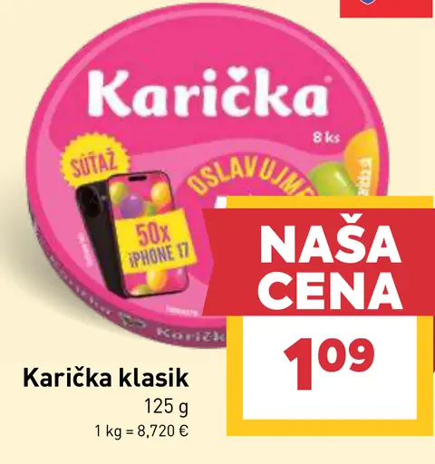 Karička klasik tavený syr