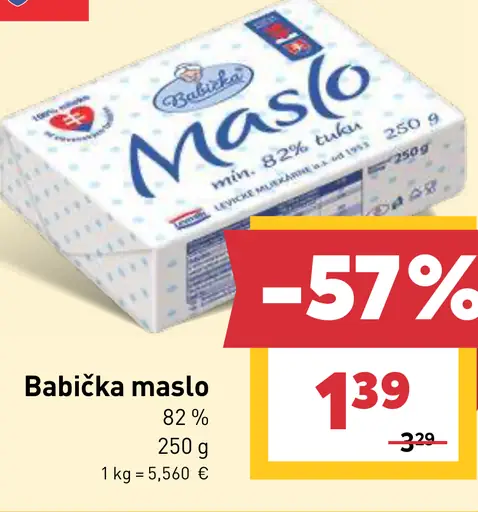 Babička maslo 82 %
