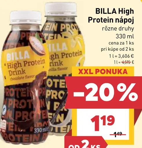 BILLA High proteín nápoj