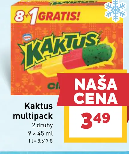 Kaktus multipack nanuk zmrzlina