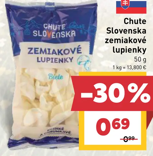 Chute Slovenska zemiakové lupienky slané