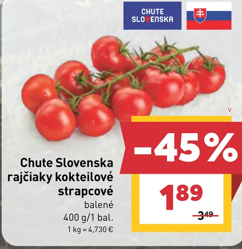 Chute Slovenska rajčiaky kokteilové strapcové