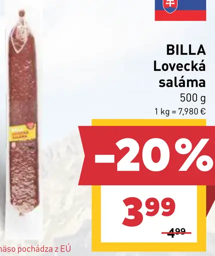 BILLA Lovecká saláma
