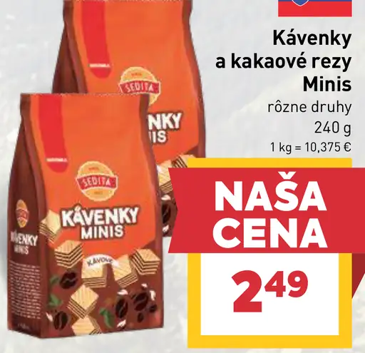 Sedita Kávenky a kakaové rezy Minis