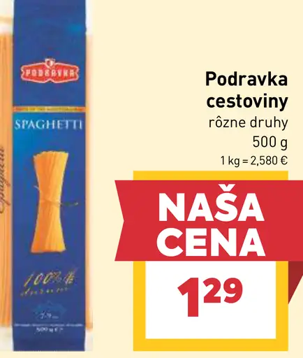 Podravka cestoviny špagety