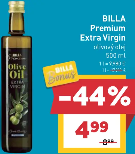 BILLA Premium Extra Virgin olivový olej