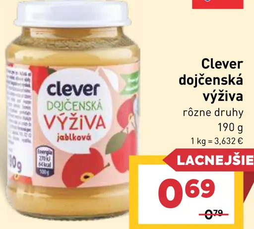 Clever dojčenská výživa jablková