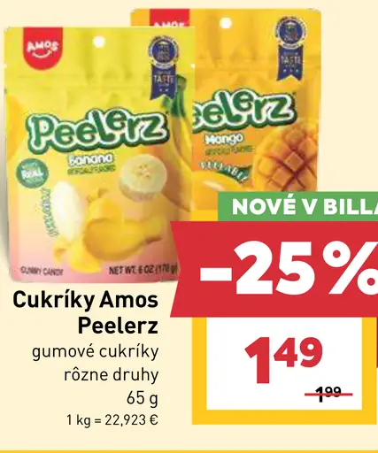 Cukríky Amos Peelerz gumové cukríky