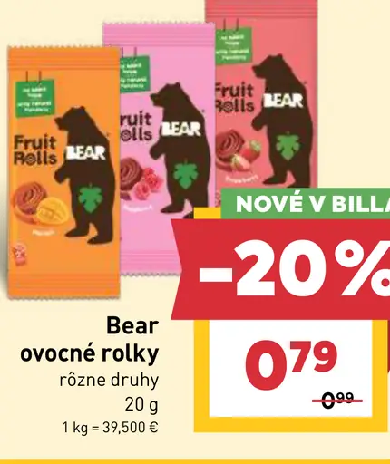 BEAR ovocné rolky