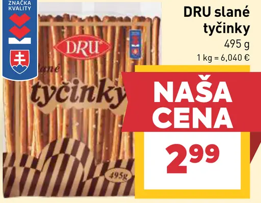 Dru slané tyčinky