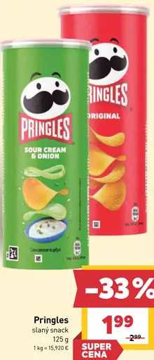 Pringles slaný snack