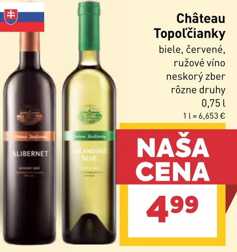 Château Topoľčianky víno neskorý zber