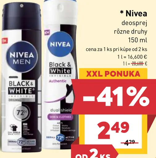 Nivea dámsky a pánsky dezodorant rôzne druhy