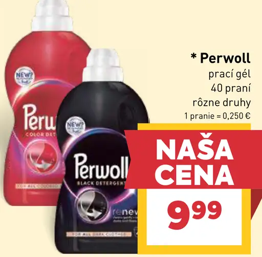 Perwoll prací gél rôzne druhy