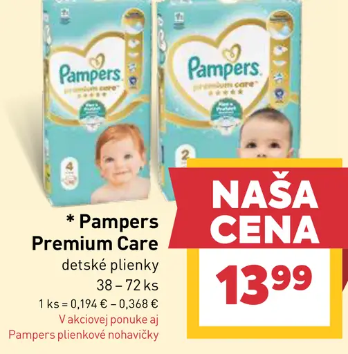 Pampers premium care detské plienky