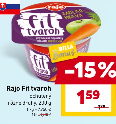 Rajo Fit tvaroh rôzne druhy