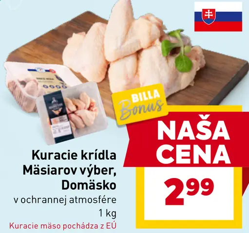 Kuracie krídla Mäsiarov výber Domáško v ochrannej atmosfére