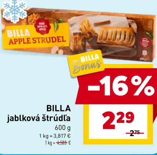 BILLA jablková štrúdľa