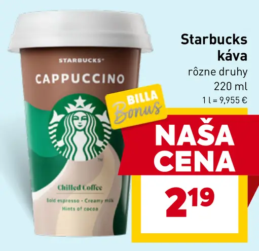 Starbucks káva rôzne druhy