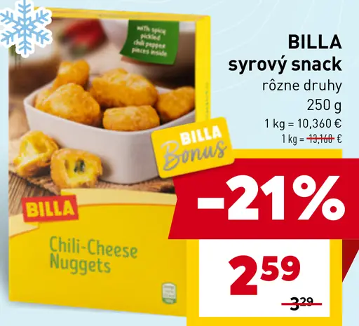 BILLA syrový snack