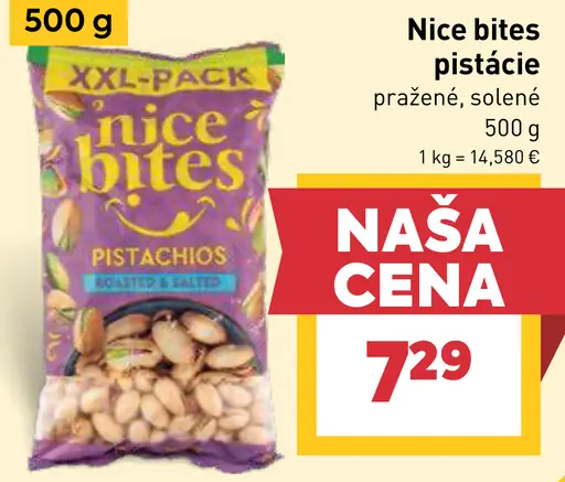 Nice bites pistácie pražené, solené