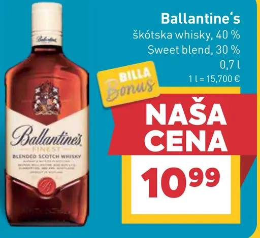 Ballantine's škótska whisky Sweet Blend