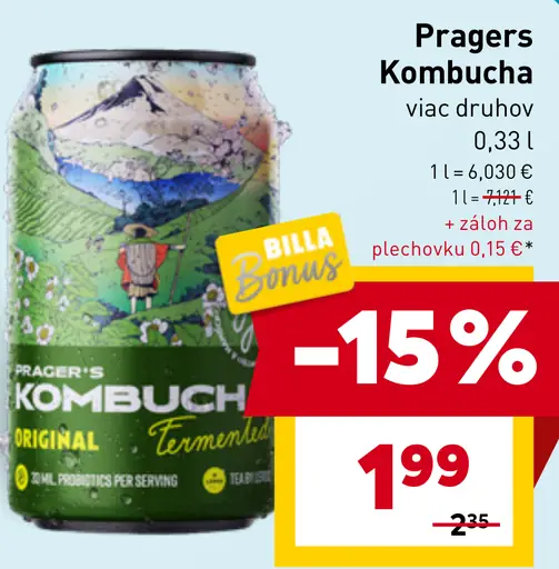 Pragers kombucha plechovka