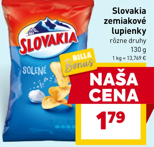 Slovakia zemiakové lupienky solené