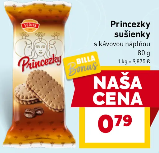 Princezky sušienky s kávovou náplňou
