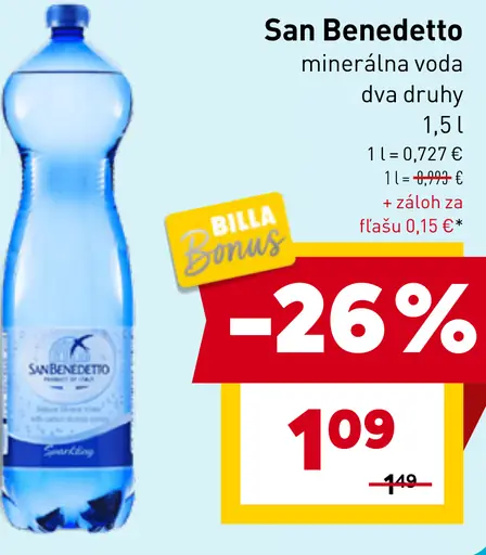 San Benedetto minerálna voda