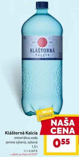 Kláštorná Kalcia minerálna voda