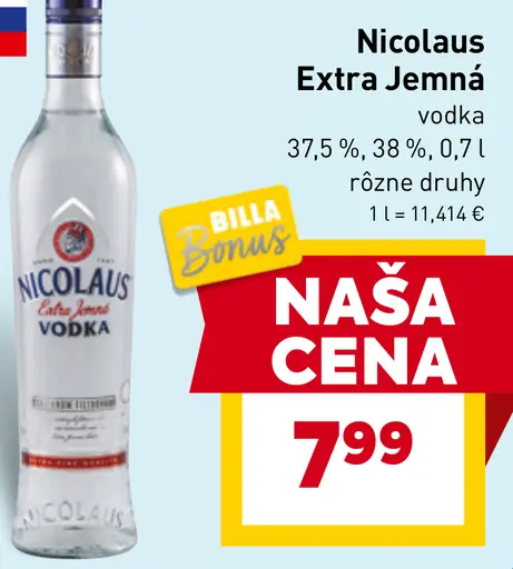 Nicolaus Extra Jemná Vodka