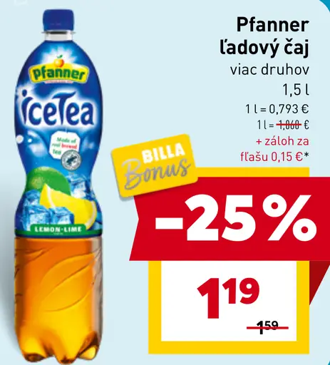 Pfanner ľadový čaj