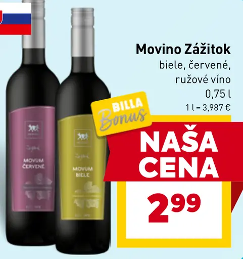 Movino Zážitok víno biele