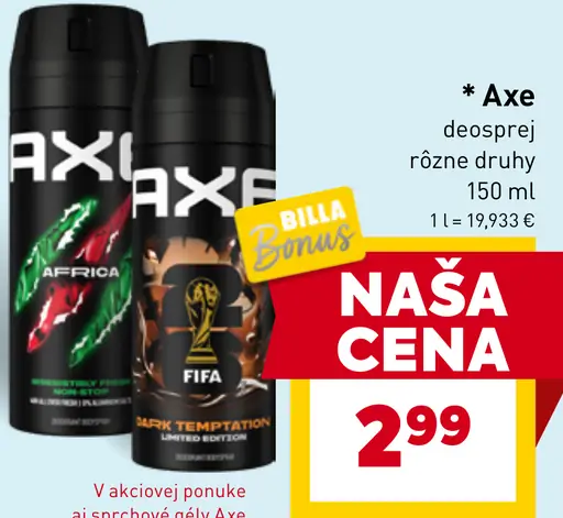 Axe pánsky deodorant sprej