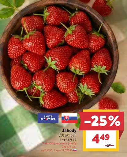 Jahody balené
