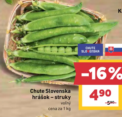 Chute Slovenska hrášok struky