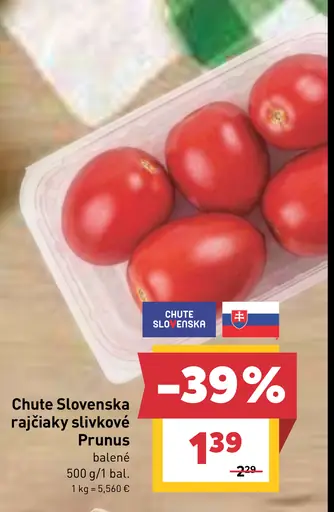 Chute Slovenska rajčiaky slivkové Prunus