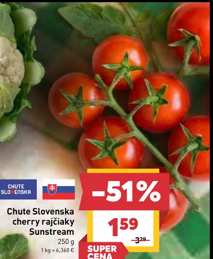 Chute Slovenska rajčiaky cherry Sunstream