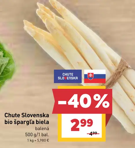 Chute Slovenska Bio špargľa biela
