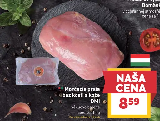 DMI morčacie prsia bez kosti a kože vákuovo balené