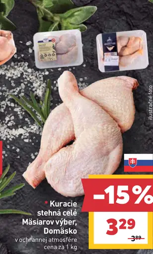 Mäsiarov výber, Domáško kuracie stehná celé v ochrannej atmosfére