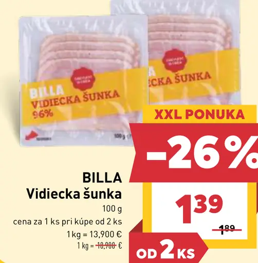 Billa Vidiecka šunka