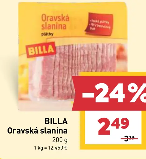 BILLA Oravská slanina