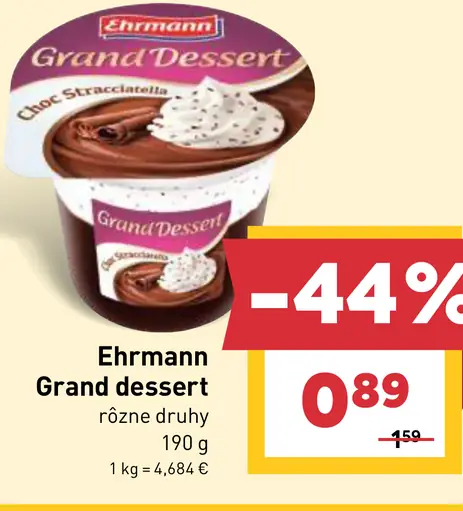 Ehrmann Grand Dessert rôzne druhy