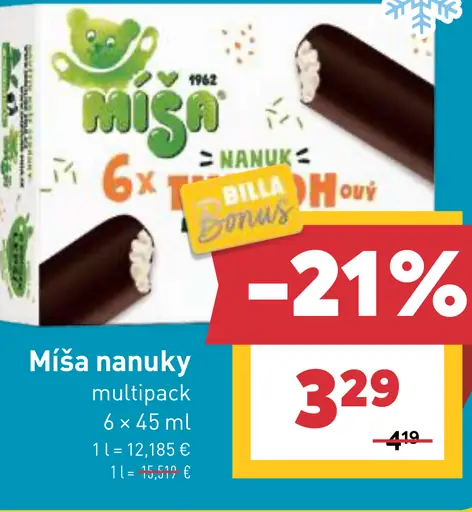 Miša nanuky tvarohové multipack