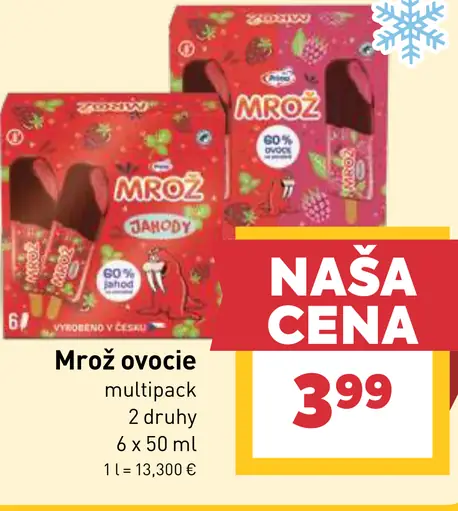 Mrož ovocie nanuky multipack 2 druhy