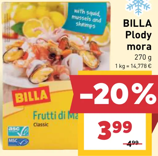 Billa Plody mora mrazená zmes